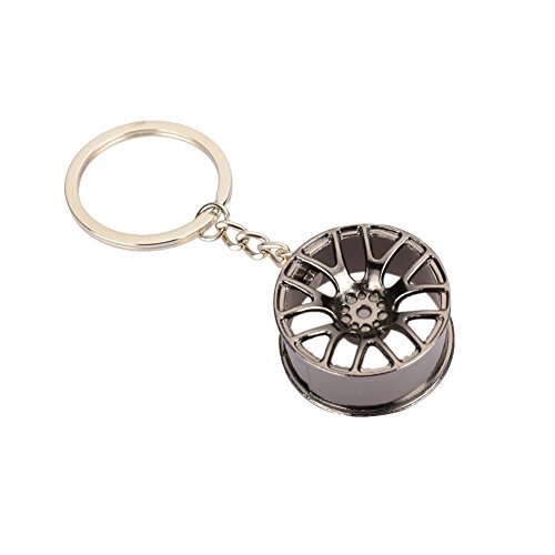 Leaftree Model Key Ring Key Chain Collection Stylish Portable Motor Hub Valve Metal Car Accessories Car