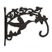 Large Cast Iron Wall Hook Hummingbird ~ Large Plant Holder Hanger Pot Brown