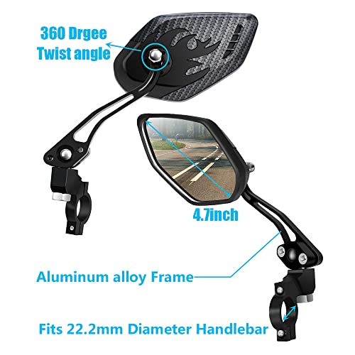 LX LERMX Bike Mirrors [Upgraded Version] Two PCS HD,BlastResistant