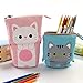 Eselltotal Stand up Pencil Holder Telescopic Pencil Case Transformer Pen Box,PU Cartoon Cute Cat Telescopic Pencil Pouch Bag Stationery Pen Case