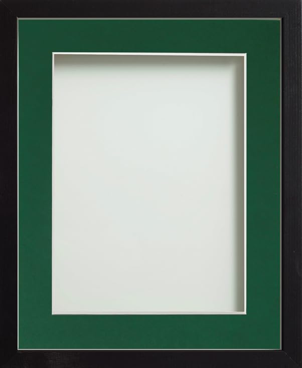 Frame Company Webber Black with Bottle Green Mount, 10x8 for 7x5 inch