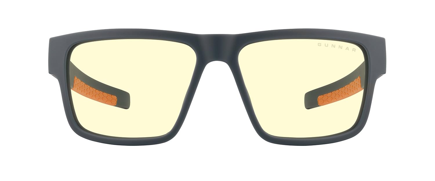 GUNNAR Gaming Glasses – Overwatch 2 Ultimate Ash Amber Lens – Blue Light Blocking Relieve Dry Eye
