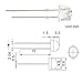 Chanzon 100 pcs 5mm White Straw Hat LED Diode Lights (Clear Transparent Lens 3V 20mA) Bright Lighting Bulb Lamps Electronics Components Indicator Light Emitting Diodes