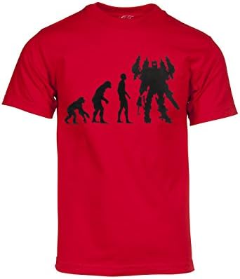 Gravity Trends Mens Evolution Of Mecha Short-Sleeve T-Shirt - Red - Small