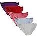 YOYI FASHION Soft Cotton Low Rise String Bikini 5 Packs Cream/Red/Watermelon/Purple/Light Blue X-Large/8
