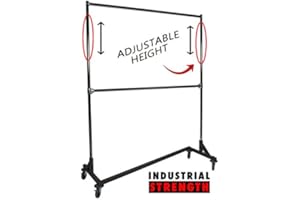 ONLY HANGERS Industrial Strength Z Rack with Add-On Hangrail and Built-in Height Extensions