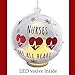 Nurses are All Heart LED Christmas Ornament – Xmas Light Up Decoration with Candle and Glittery Snow Inside - Includes 4 Hour Timer