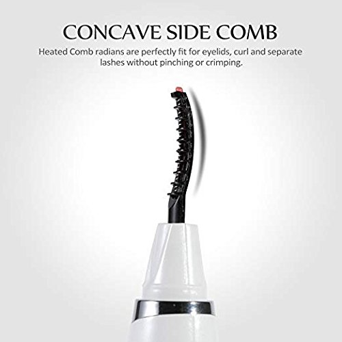 Heated Eyelash Curler with Comb Design Rechargeable, Electric Eyelash