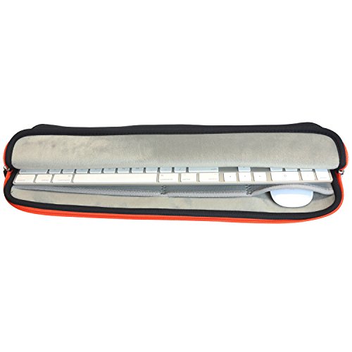 Pawtec Sleeve for Apple Full-Size Magic Keyboard with Numeric Keypad, Magic Mouse 2, Magic Trackpad 2 with Pocket for Accessories (Black) - Thumbnail 2