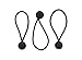 ABN Bungee Cords with Balls - 25 Pack Black Ball Bungee Cords - 6 Inch Ball Bungee Straps to Tie Down Tarps, Tents, Canopies, and Shelters