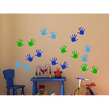 Wall Decor Plus More Wdpm3566 Handprint Vinyl Wall Decals Sticker