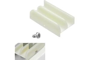 Hpessoterr M6219 Sliding Shower Door Bottom Guide,Plastic 1/2 in Channels for Glass Door,with Screws,Tub Enclosure Systems Di