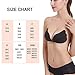 Aedo Push Up Reusable Invisible Bra Women's Strapless Adhesive Cup Bra (Cup C, Black)