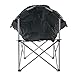 ECOLINEAR Folding Saucer Moon Chair Portable Club Fur Seat (Black)