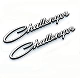Yoaoo 2x Chrome OEM Original Challenger Nameplate Emblems Badges Decal for Dodge Chrysler Mopar Challenger Chrome 2x (Chrome)