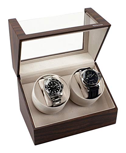 Versa Elite Double Watch Winder in Walnut