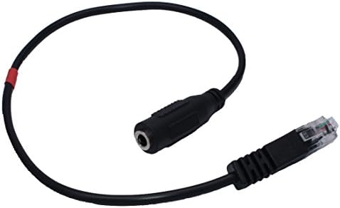 Audicom 3.5mm Cell Phone Headset (Not iPhone Headset) to RJ9 Adapter Cable - 3.5mm Stereo Headphone Converter to Telephone IP Phones Yealink SIP-T19P T20P T21P T22P T26P T28P and Huawei ET325