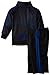 adidas Baby Boys' Iconic Tricot Jacket and Pant Set, Black/Blue Print, 18 Months