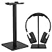 Headphone Stand Headset Holder Earphone Stand with Aluminum Supporting Bar Flexible Headrest ABS Solid Base for All Headphones Size