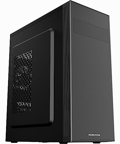 MOROVOL ATX Computer Case Pre-Install 1x80MM Rear Fan