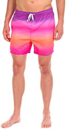 Men's Swim Short - The Mango Decks Ombre Swim Trunk by Cabana Bro, Large