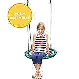 Play Platoon Spider Web Tree Swing - 24 Inch Diameter, 400 lb Weight Capacity, Fully Assembled, Easy to Install