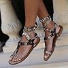 Haomigol-Women-Snakeskin-Strappy-Flat-Sandals-Ankle-Strap-Toe-Loop-Low-Wedge-Platform-Sandals-Gladiator-Thong-Sandals