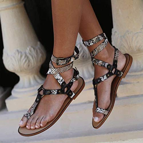 Haomigol-Women-Snakeskin-Strappy-Flat-Sandals-Ankle-Strap-Toe-Loop-Low-Wedge-Platform-Sandals-Gladiator-Thong-Sandals