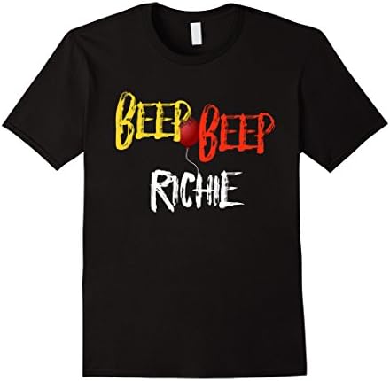 Mens Beep Beep Richie Red balloon scary movie quote T Large Black