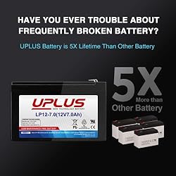 UPLUS 12V 7Ah Battery Security Alarm Battery, Home