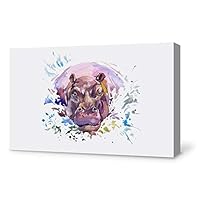 Canvas Wall Art Watercolor Animal Canvas Prints Home Artwork Decoration for Living Room,Bedroom - 12x18 inches