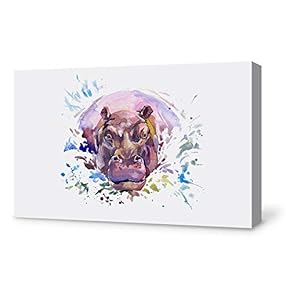 signwin Canvas Wall Art Watercolor Animal Canvas Prints...