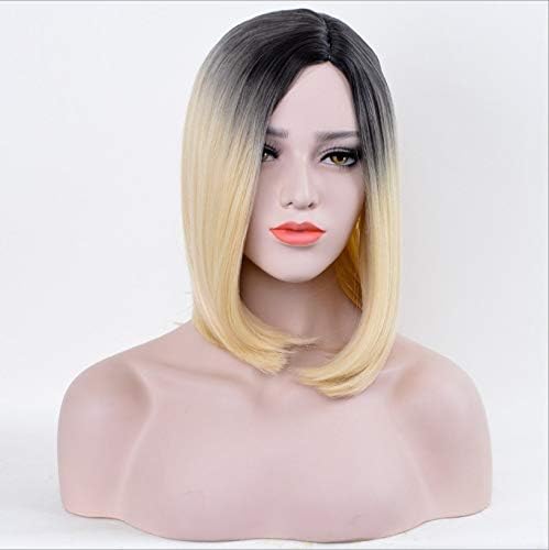 Ljwyc In The Middle Of Black Bleaching Head Top Brown Long Hair Female Models Daily Wig Headgear