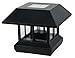 Sterno Home GL23124 GL23124BK Paradise Plastic Solar Post Light with White LED and Clear Lens, Black