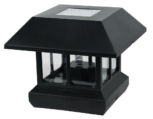 UPC 627442096523, Paradise GL23124 Solar Plastic LED 2 in 1 Convertible Post Cap / Path Light, Black (Crystalline Solar Panel, Rechargeable Battery Included)