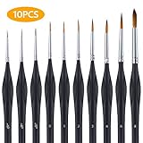 TOPELEK Detail Paint Brushes, 10Pcs Miniature