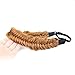 DIGUAN Wide Fishtail 2 Strands Synthetic Hair Braided Headband Classic Chunky Plaited Braids Elastic Stretch Hairpiece Women Girl Beauty accessory,59g Bohemian (Strawberry Blonde)
