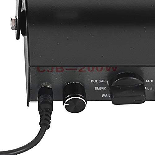 SHZOND Siren Bundle 200W 8 Tones Car Warning Alarm Emergency Warning Siren with PA Speaker MIC System for Police Cars & Fire Trucks (200W 8 Tones)