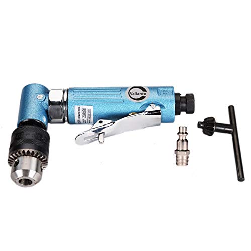 Ouya Air Angle Drill, 3/8'' Variable Speed Angled Pneumatic Drill with Keyed Jacobs Chuck -15000 RPM - Thumbnail 2