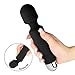 Waterproof Handheld Massager Wand - 18 Speed Therapeutic Pain Relief and Muscle Relaxation for Foot, Back, Shoulders - Cordless - USB Rechargeable - Black - By O-wOw
