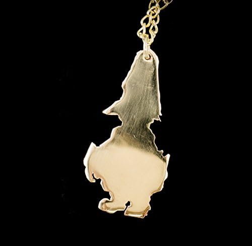 Final Fantasy IX Vivi brass pendant -- ffxiv Final Fantasy 9 Job Class jewelry