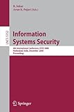 Image de Information Systems Security: 4th International Conference, ICISS 2008, Hyderabad, India, December 16-20, 2008, Proceedings (Lecture Notes in Computer