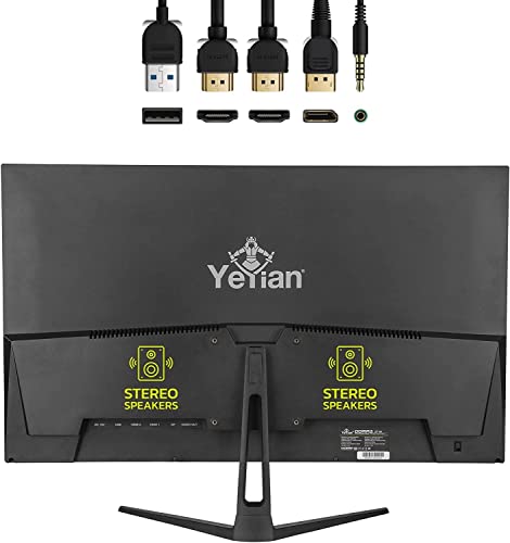 YEYIAN ODRAZ 27 inch IPS Panel HDR 4K UHD Slim Bezel PC Gaming Monitor 3840x2160, 1 Billion Colors, 99% sRGB, 300cd/m2, 1000:1, 60Hz 5ms, 16:9, 178°, G-Sync, FreeSync, DP/HDMI/USB, Speakers, VESA