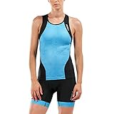 2XU Perform Tri Singlet Black/Aquarius Mesh SM