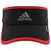 adidas Men's Adizero II Visor, One Size, Black/Onix/Scarlet