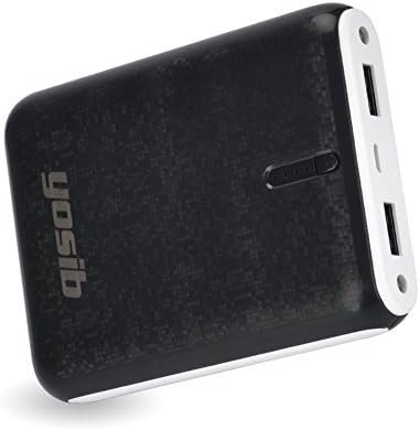 Portable Phone Charger 10000mAh Flashlight External Battery Charger, High-Speed Travel Charger and Dual USB Ports for iPhone Samsung Galaxy and more. (Black)