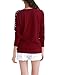 Allegra K Women's Round Neck Long Sleeve Stretchy Loose Casual Top Shirt L Burgundy