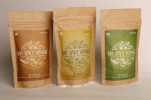My Spice Voyage Paschimi Tat Masala/Khandeshi Masala & Punjabi Garam Masala- Pack of 3