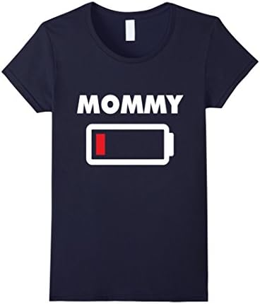 Women's Mommy Battery Empty shirt -  Mom and Son matching Outfits 1 Medium Navy