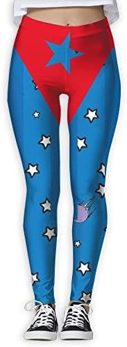 XIUARROWXIU Women's Yoga Capris Puerto Rico Flag Athletic Bandage Running Pants Workout Leggings